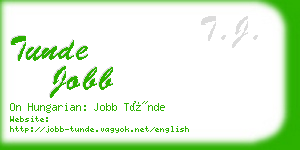 tunde jobb business card